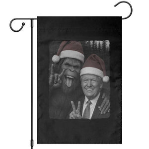 Funny Bigfoot Selfie Christmas Garden Flag Sasquatch Trump Meme TS14 Black Print Your Wear