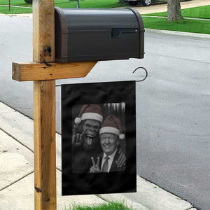 Funny Bigfoot Selfie Christmas Garden Flag Sasquatch Trump Meme TS14 Print Your Wear