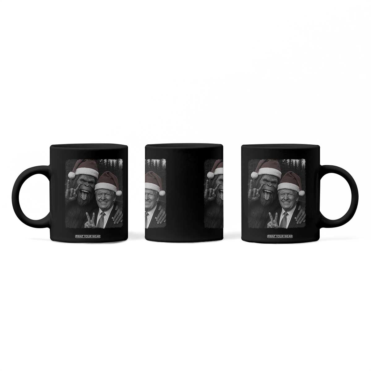 Funny Bigfoot Selfie Christmas Coffee Mug Sasquatch Trump Meme TS14 Print Your Wear