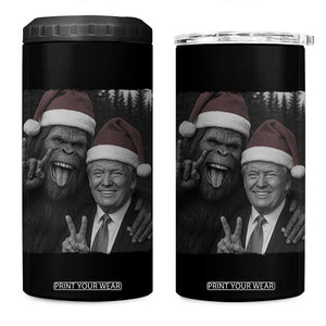 Funny Bigfoot Selfie Christmas 4 in 1 Can Cooler Tumbler Sasquatch Trump Meme TS14 One Size: 16 oz Black Print Your Wear