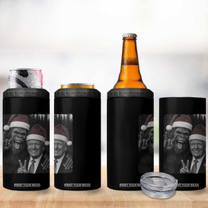 Funny Bigfoot Selfie Christmas 4 in 1 Can Cooler Tumbler Sasquatch Trump Meme TS14 Print Your Wear