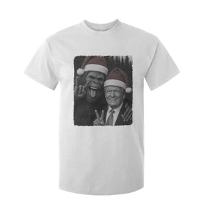 Funny Bigfoot Selfie Christmas T Shirt For Kid Sasquatch Trump Meme TS14 White Print Your Wear