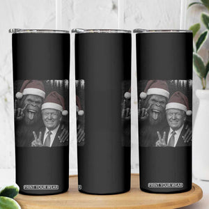 Funny Bigfoot Selfie Christmas Skinny Tumbler Sasquatch Trump Meme TS14 Print Your Wear