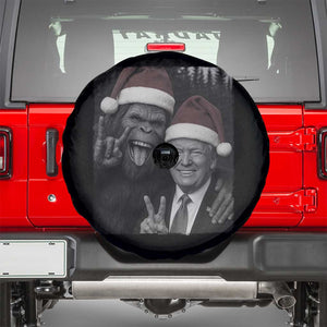 Funny Bigfoot Selfie Christmas Spare Tire Cover Sasquatch Trump Meme TS14 Black Print Your Wear