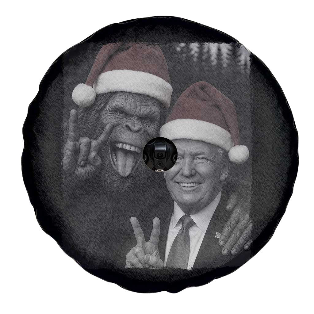 Funny Bigfoot Selfie Christmas Spare Tire Cover Sasquatch Trump Meme TS14 Print Your Wear