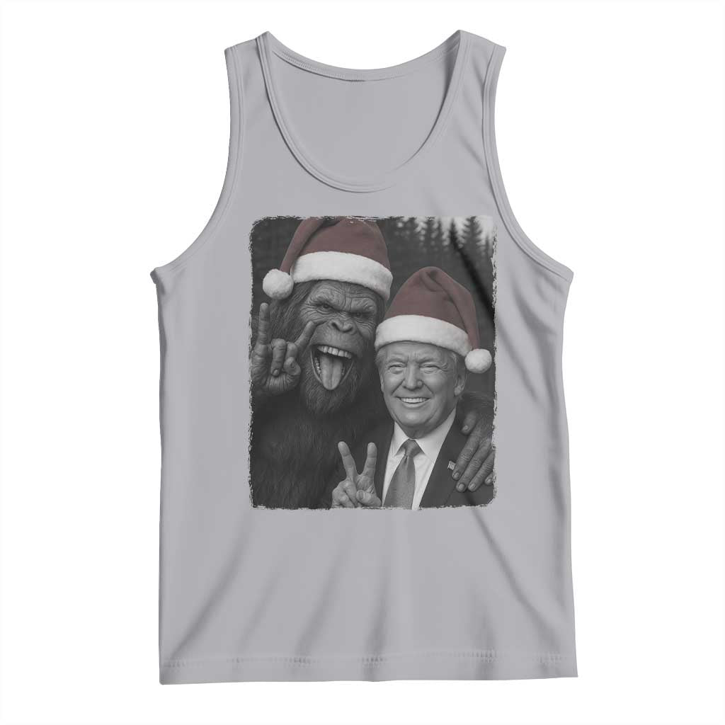 Funny Bigfoot Selfie Christmas Tank Top Sasquatch Trump Meme TS14 Athletic Heather Print Your Wear