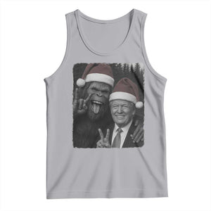 Funny Bigfoot Selfie Christmas Tank Top Sasquatch Trump Meme TS14 Athletic Heather Print Your Wear