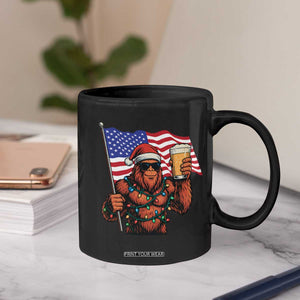 Bigfoot Beer Christmas Coffee Mug Sasquatch American Flag Patriotic TS14 Print Your Wear