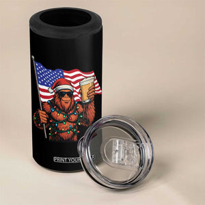 Bigfoot Beer Christmas 4 in 1 Can Cooler Tumbler Sasquatch American Flag Patriotic TS14 Print Your Wear