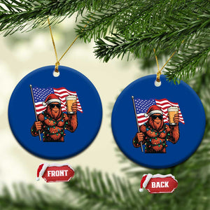 Bigfoot Beer Xmas Ceramic Ornament Sasquatch American Flag Patriotic TS14 1pc Blue Print Your Wear