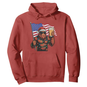 Bigfoot Beer Christmas Hoodie Sasquatch American Flag Patriotic TS14 Red Print Your Wear