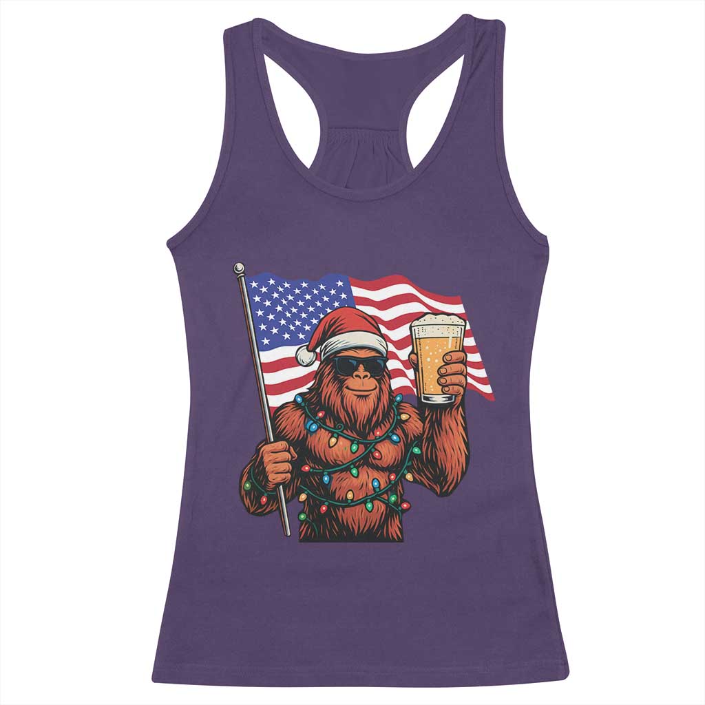 Bigfoot Beer Christmas Racerback Tank Top Sasquatch American Flag Patriotic TS14 Purple Print Your Wear