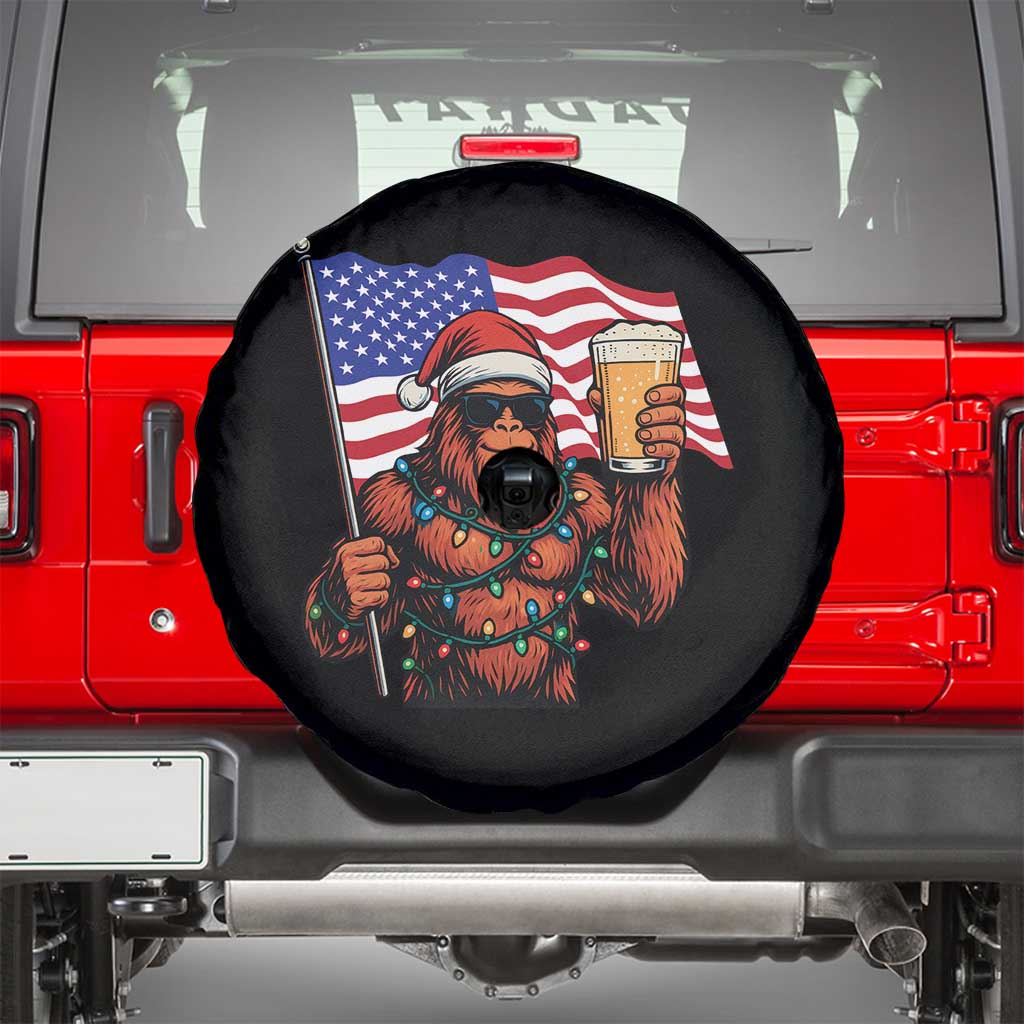 Bigfoot Beer Christmas Spare Tire Cover Sasquatch American Flag Patriotic TS14 Black Print Your Wear