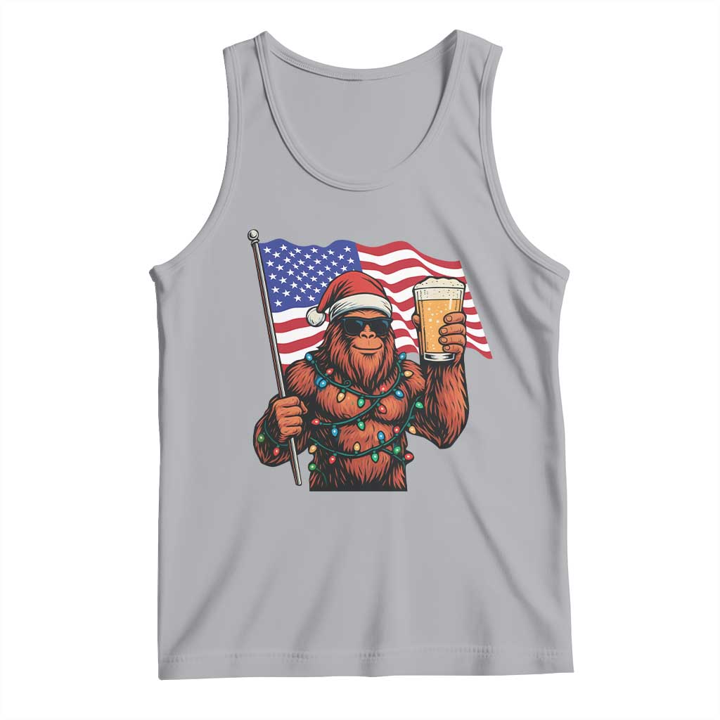Bigfoot Beer Christmas Tank Top Sasquatch American Flag Patriotic TS14 Athletic Heather Print Your Wear