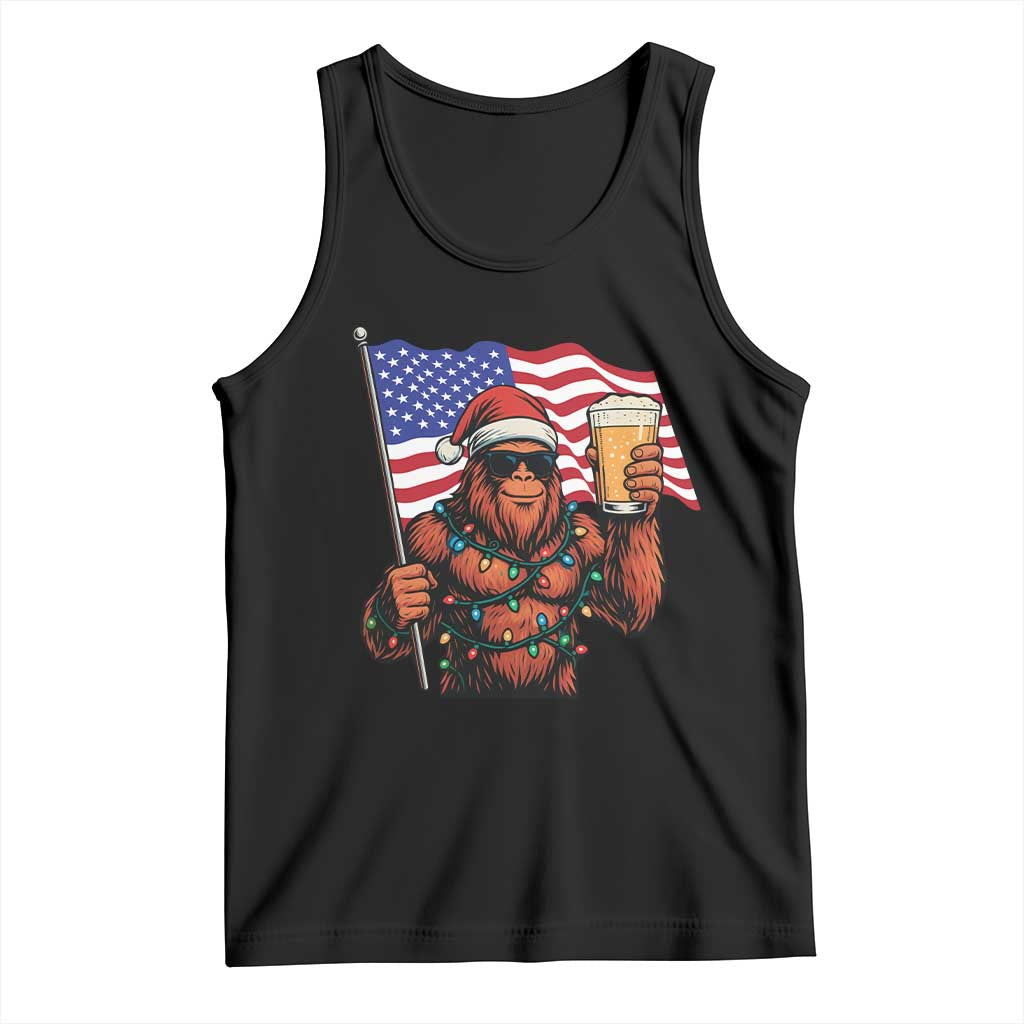 Bigfoot Beer Christmas Tank Top Sasquatch American Flag Patriotic TS14 Black Print Your Wear