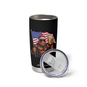 Bigfoot Beer Christmas Tumbler Cup Sasquatch American Flag Patriotic TS14 Print Your Wear