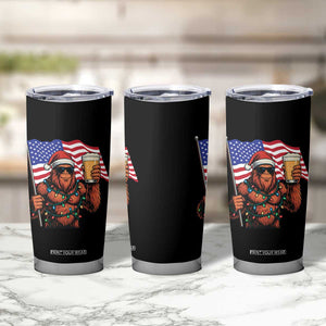 Bigfoot Beer Christmas Tumbler Cup Sasquatch American Flag Patriotic TS14 Print Your Wear