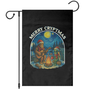 Funny Bigfoot Christmas Garden Flag Sasquatch Alien Merry Cryptmas TS14 Black Print Your Wear