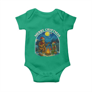 Funny Bigfoot Christmas Baby Onesie Sasquatch Alien Merry Cryptmas TS14 Irish Green Print Your Wear