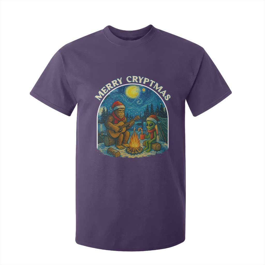 Funny Bigfoot Christmas T Shirt For Kid Sasquatch Alien Merry Cryptmas TS14 Purple Print Your Wear
