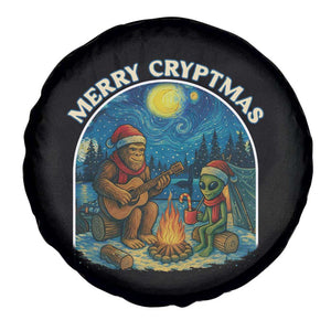 Funny Bigfoot Christmas Spare Tire Cover Sasquatch Alien Merry Cryptmas TS14 Print Your Wear