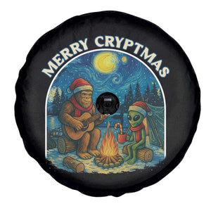 Funny Bigfoot Christmas Spare Tire Cover Sasquatch Alien Merry Cryptmas TS14 Print Your Wear