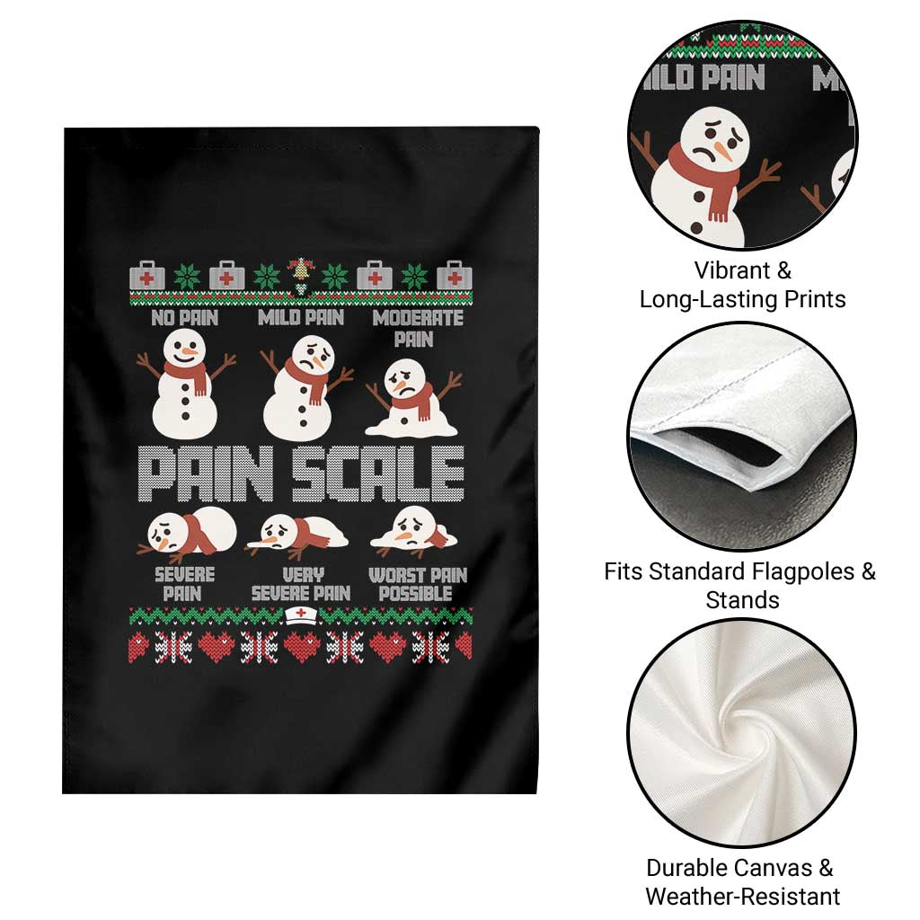 Pain Scale Snowman Garden Flag Funny ICU Nurse Christmas TS14 Print Your Wear