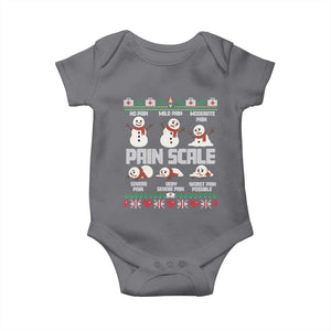 Pain Scale Snowman Baby Onesie Funny ICU Nurse Christmas TS14 Charcoal Print Your Wear