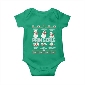 Pain Scale Snowman Baby Onesie Funny ICU Nurse Christmas TS14 Irish Green Print Your Wear