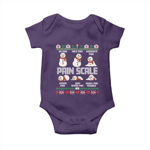 Pain Scale Snowman Baby Onesie Funny ICU Nurse Christmas TS14 Purple Print Your Wear