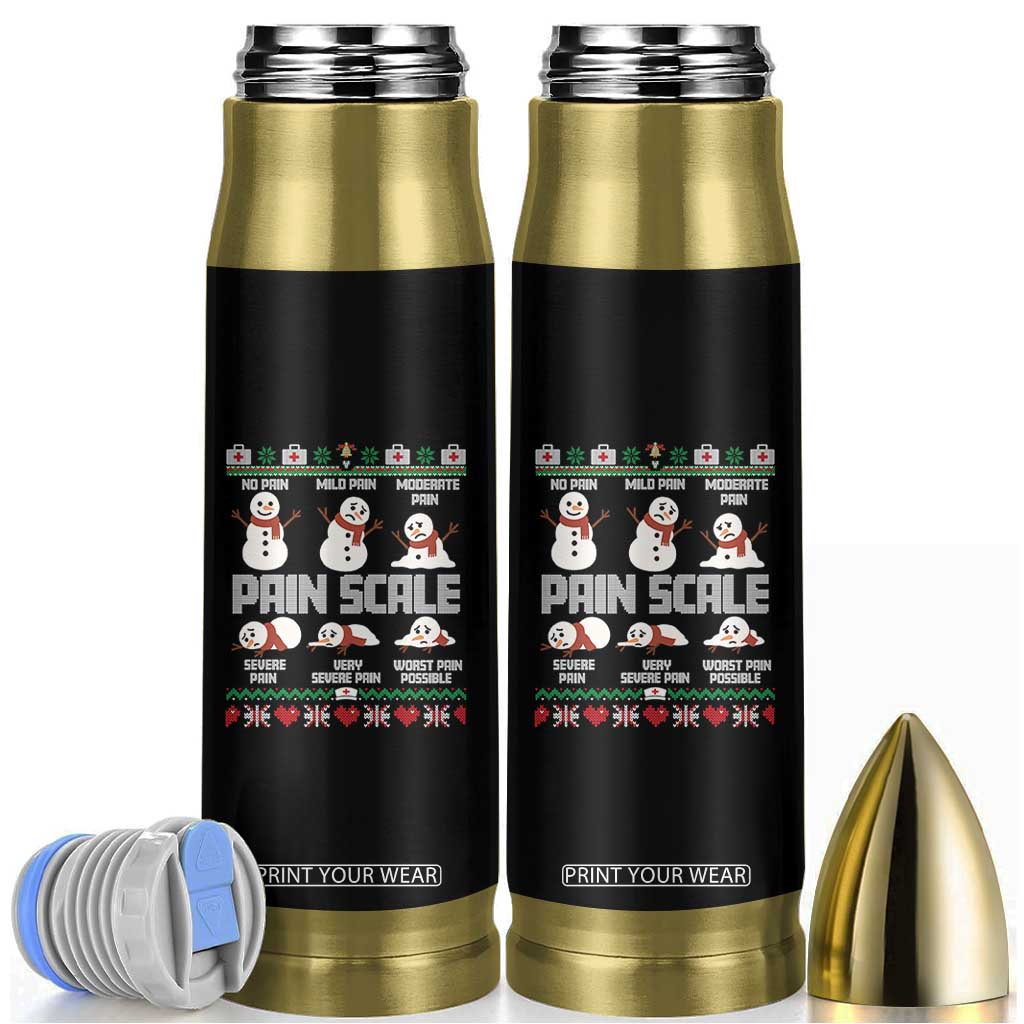 Pain Scale Snowman Bullet Tumbler Funny ICU Nurse Christmas TS14 Black Print Your Wear