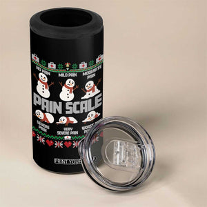 Pain Scale Snowman 4 in 1 Can Cooler Tumbler Funny ICU Nurse Christmas TS14 Print Your Wear