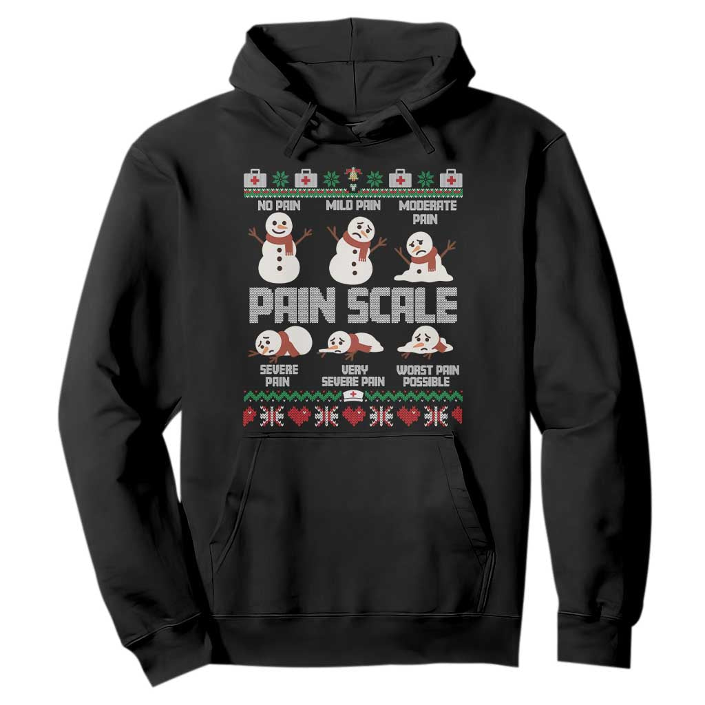 Pain Scale Snowman Hoodie Funny ICU Nurse Christmas TS14 Black Print Your Wear