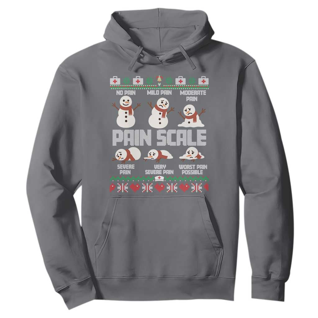 Pain Scale Snowman Hoodie Funny ICU Nurse Christmas TS14 Charcoal Print Your Wear