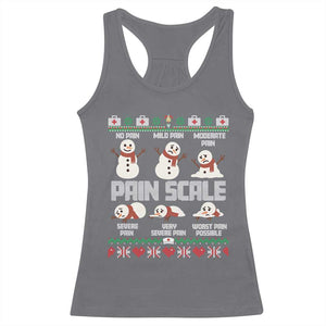 Pain Scale Snowman Racerback Tank Top Funny ICU Nurse Christmas TS14 Charcoal Print Your Wear