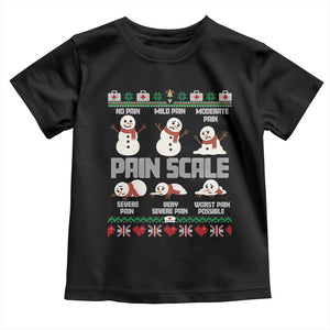 Pain Scale Snowman Toddler T Shirt Funny ICU Nurse Christmas TS14 Black Print Your Wear