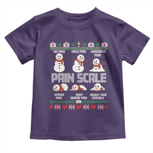 Pain Scale Snowman Toddler T Shirt Funny ICU Nurse Christmas TS14 Purple Print Your Wear