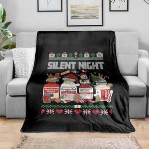 Silent Night Christmas Throw Blanket Funny ICU Nurse Xmas TS14 Print Your Wear