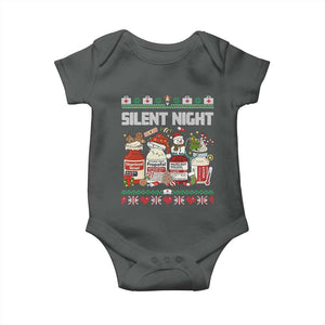 Silent Night Christmas Baby Onesie Funny ICU Nurse Xmas TS14 Dark Heather Print Your Wear