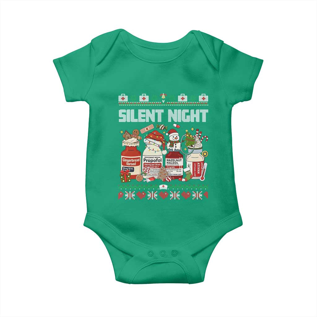 Silent Night Christmas Baby Onesie Funny ICU Nurse Xmas TS14 Irish Green Print Your Wear