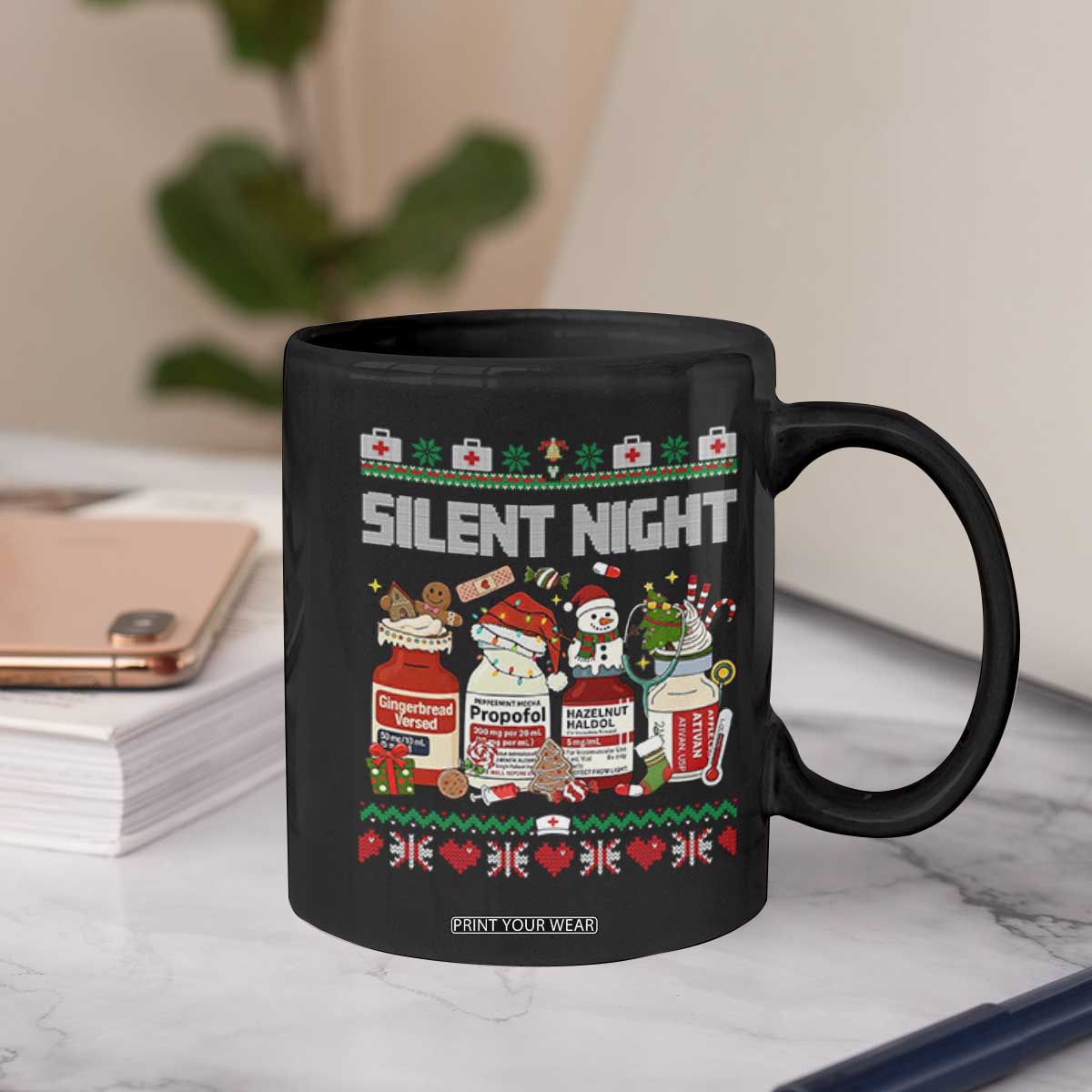Silent Night Christmas Coffee Mug Funny ICU Nurse Xmas TS14 Print Your Wear