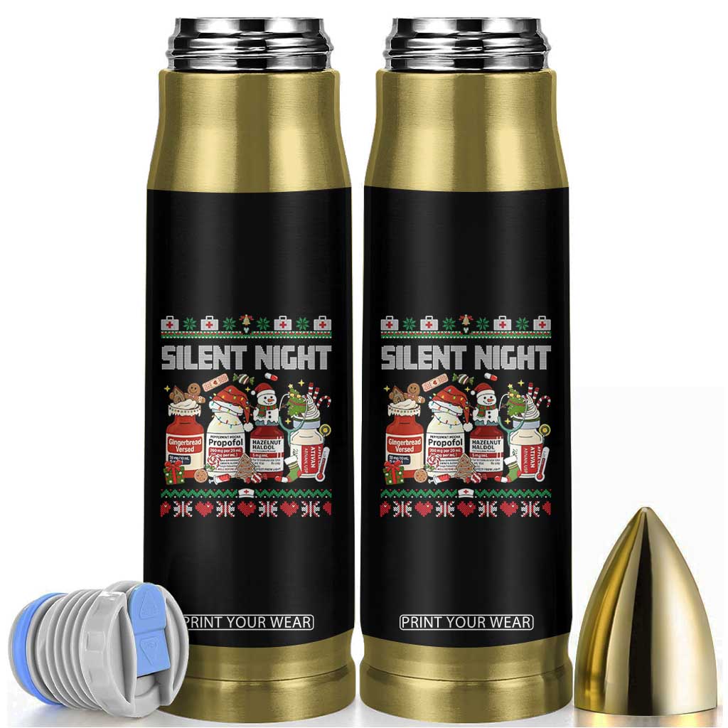 Silent Night Christmas Bullet Tumbler Funny ICU Nurse Xmas TS14 Black Print Your Wear