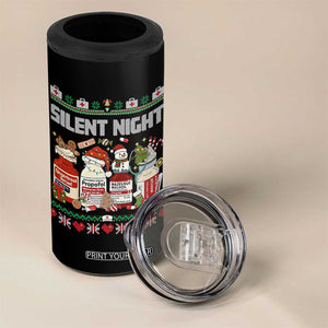 Silent Night Christmas 4 in 1 Can Cooler Tumbler Funny ICU Nurse Xmas TS14 Print Your Wear