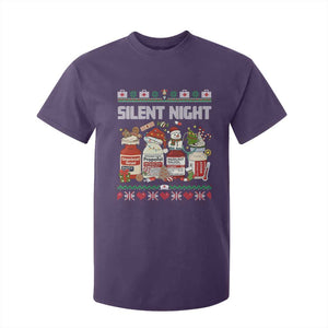 Silent Night Christmas T Shirt For Kid Funny ICU Nurse Xmas TS14 Purple Print Your Wear
