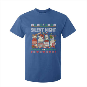 Silent Night Christmas T Shirt For Kid Funny ICU Nurse Xmas TS14 Royal Blue Print Your Wear