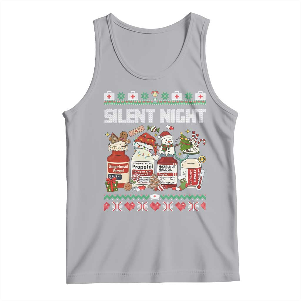 Silent Night Christmas Tank Top Funny ICU Nurse Xmas TS14 Athletic Heather Print Your Wear