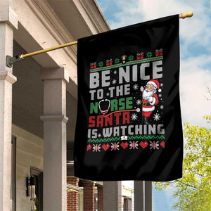 Funny Nurse Christmas Garden Flag Be Nice To The Nurse Santa Is Watching TS14 Print Your Wear