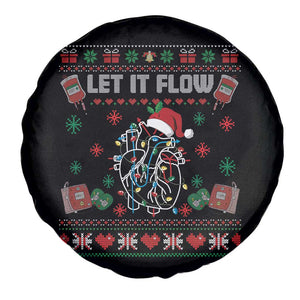 Let It Flow Christmas Spare Tire Cover Anatomy Heart Cardiac Nurse Santa Xmas TS14 Print Your Wear