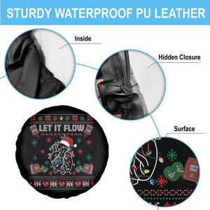 Let It Flow Christmas Spare Tire Cover Anatomy Heart Cardiac Nurse Santa Xmas TS14 Print Your Wear