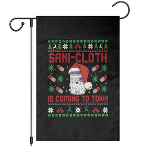 Sani-cloth Is Coming To Town Garden Flag Funny Nurse Christmas TS14 Black Print Your Wear